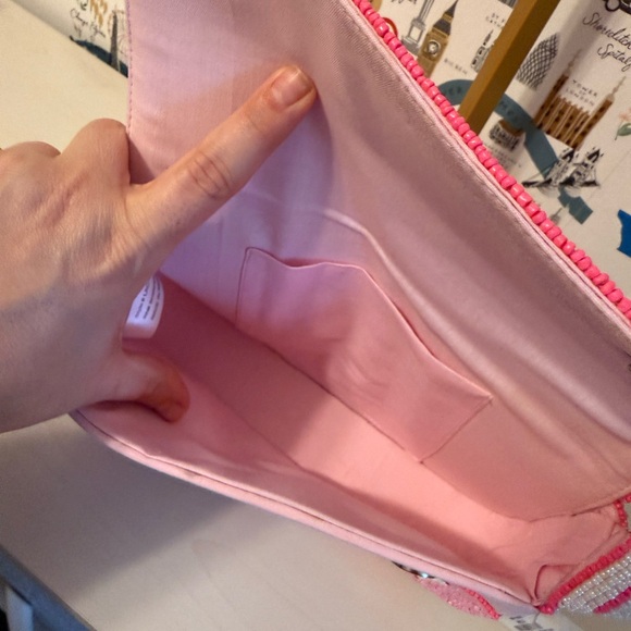 Francesca's Collections Pink Beaded Shoulder Bag - Picture 8 of 10